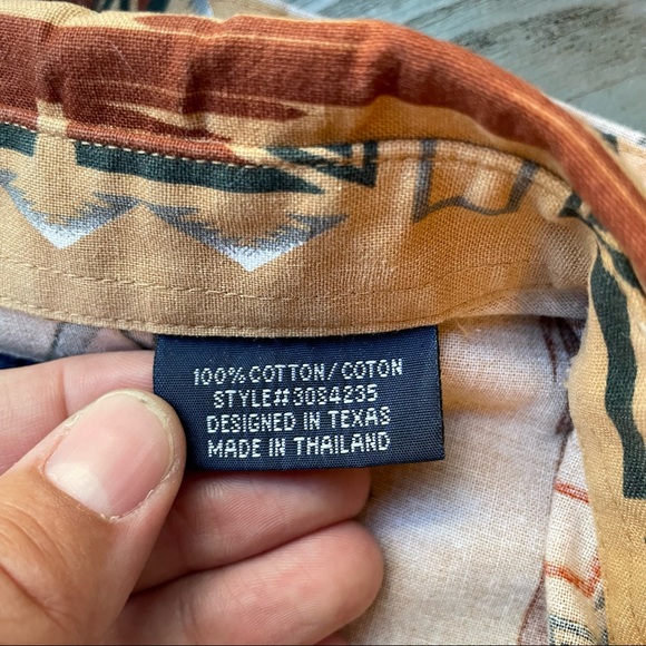 🎉HP🎉Panhandle Slim Aztec print western shirt | size large - Picture 6 of 7